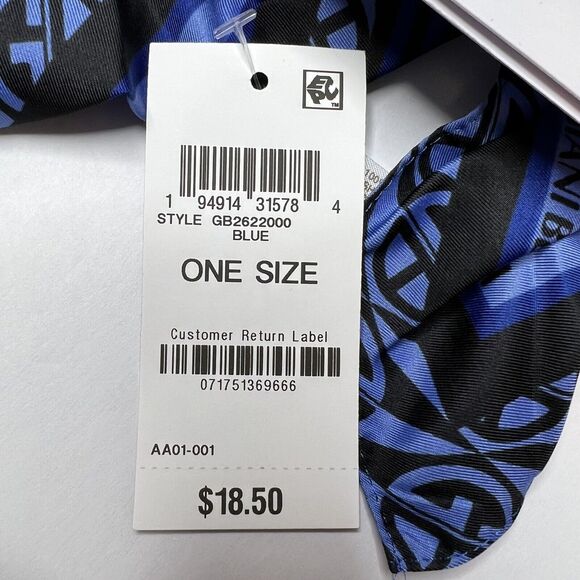 Giani Bernini Bordered Paisley Kite Scarf Blue New - Picture 7 of 7